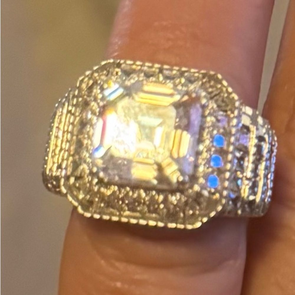 Charles Winston For Bella Luce Statement Ring . Size 7 . Sterling Silverr